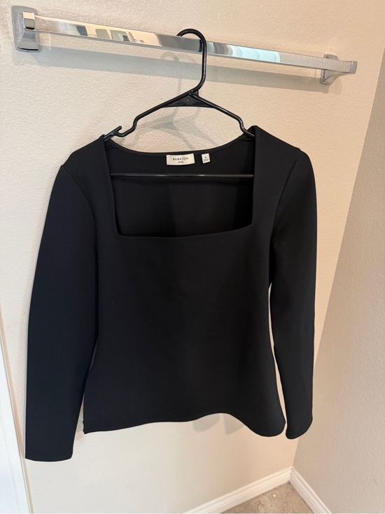 Aritzia Tops - Aritzia Black Square Neck Long Sleeve Top